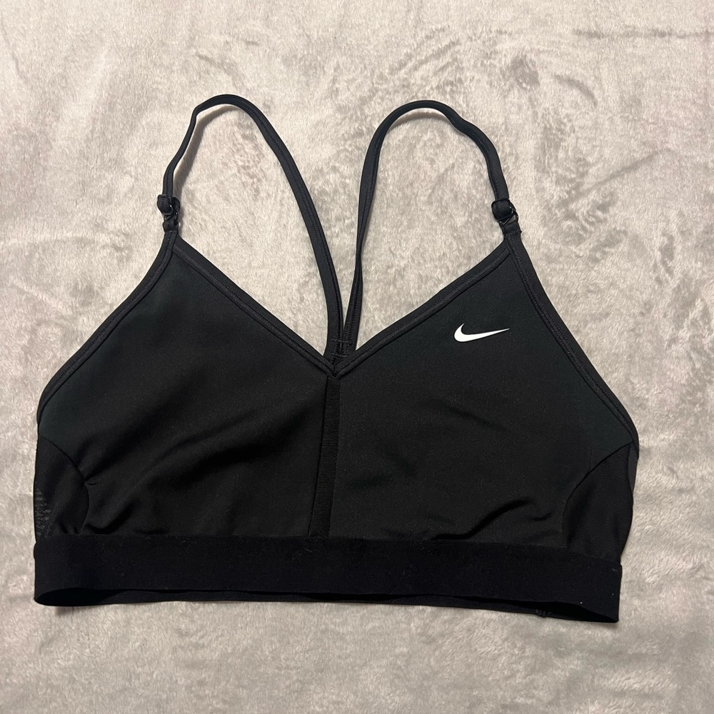 Women’s Nike Black Dri-Fit spaghetti strap racer back Sports Bra (M)